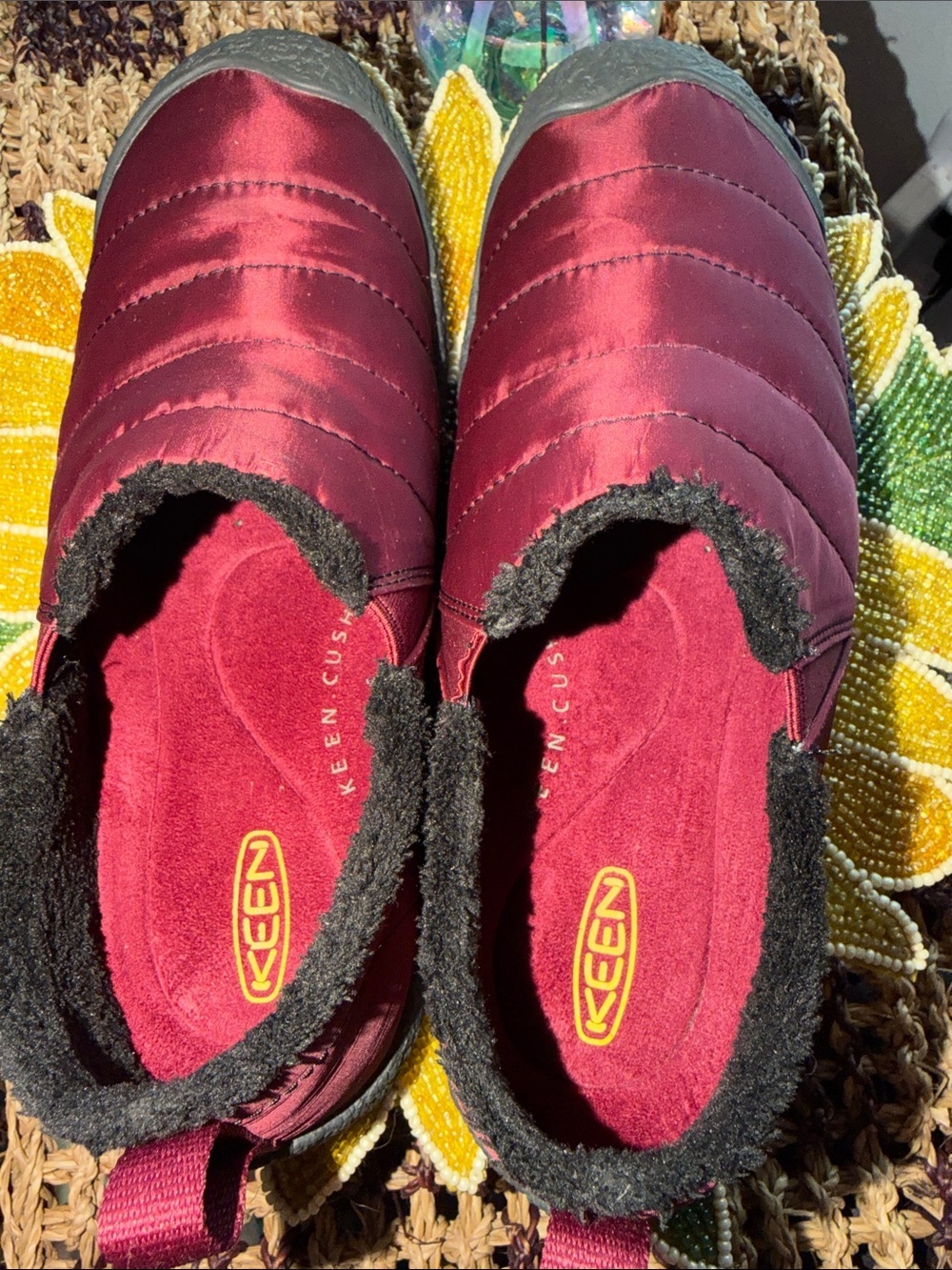 KEEN Women’s Quilted Slip-On in Burgundy Red - Picture 6 of 10